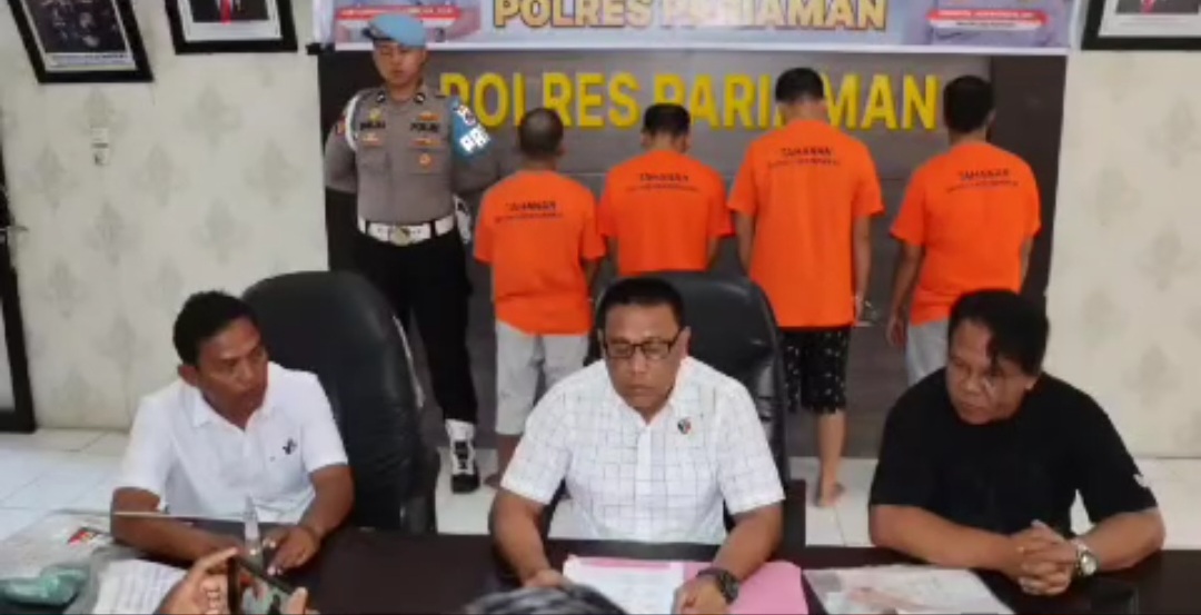 Polisi Tangkap Empat Pria Yang Sedang Asyik Pesta Sabu-sabu di Desa Marunggi