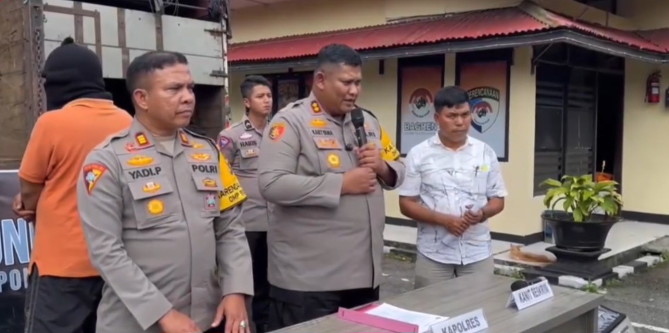 Polres Padang Panjang Ungkap Penangkapan Pelaku Pencurian Besi Rel Kereta Api