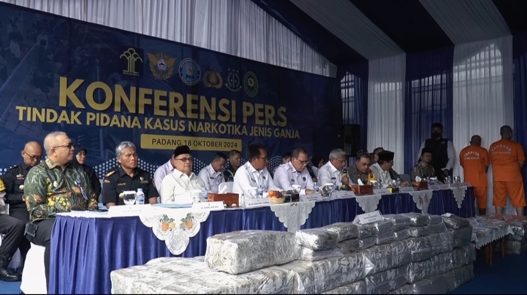 BNNP Sumbar Gagalkan Peredaran Ganja Sebanyak 624 Kilogram