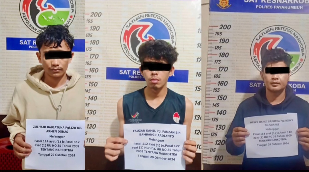 Tim Phantom Polres Payakumbuh Amankan Dua Tersangka Narkoba