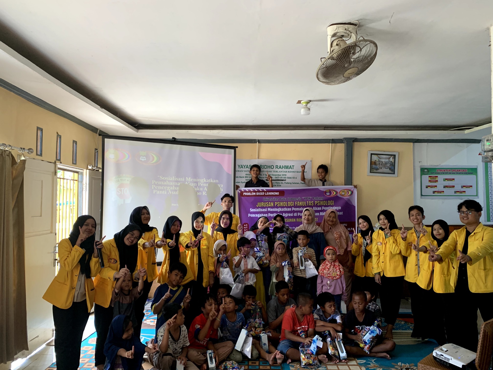Sosialisasi Meningkatkan Pemahaman Akan Pentingnya Pencegahan Perilaku Agresi oleh Mahasiswa Fakultas Psikologi Universitas Putra Indonesia “YPTK” Padang di Panti Asuhan Ridho Rahmat Padang